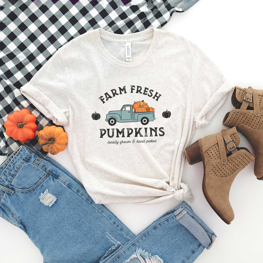 Farm Fresh Pumpkins Truck | Short Sleeve Crew Neck