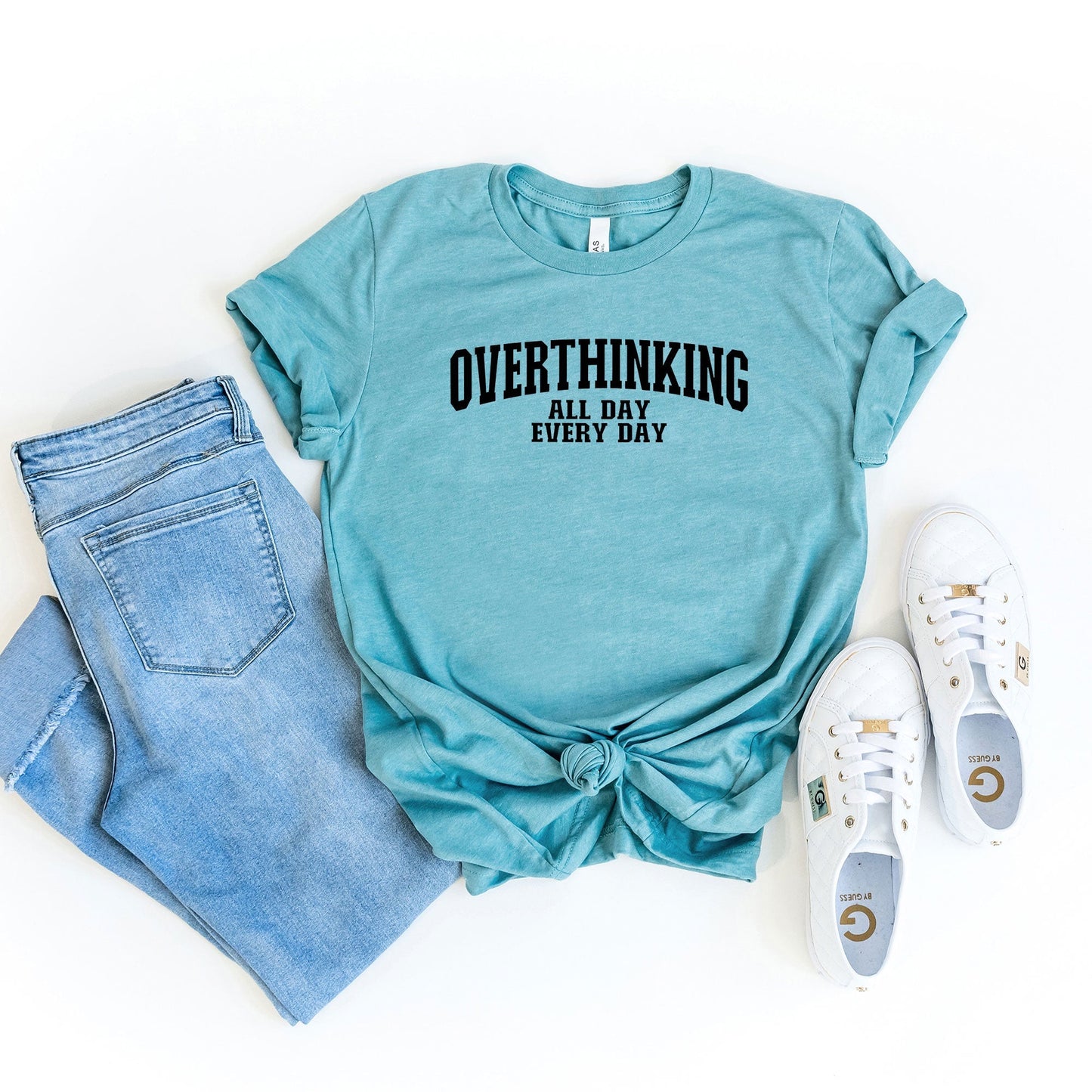 Overthinking All Day | Short Sleeve Crew Neck