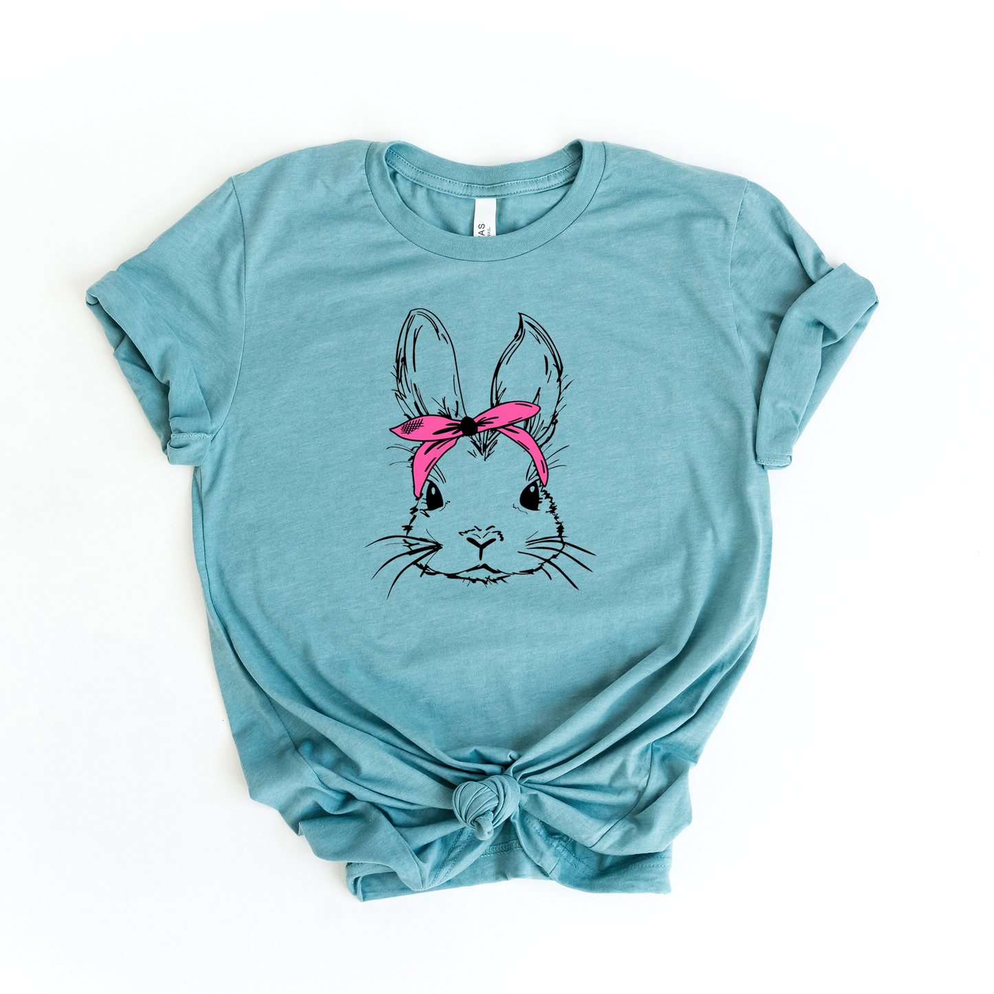 Bunny With Bandana | Short Sleeve Crew Neck