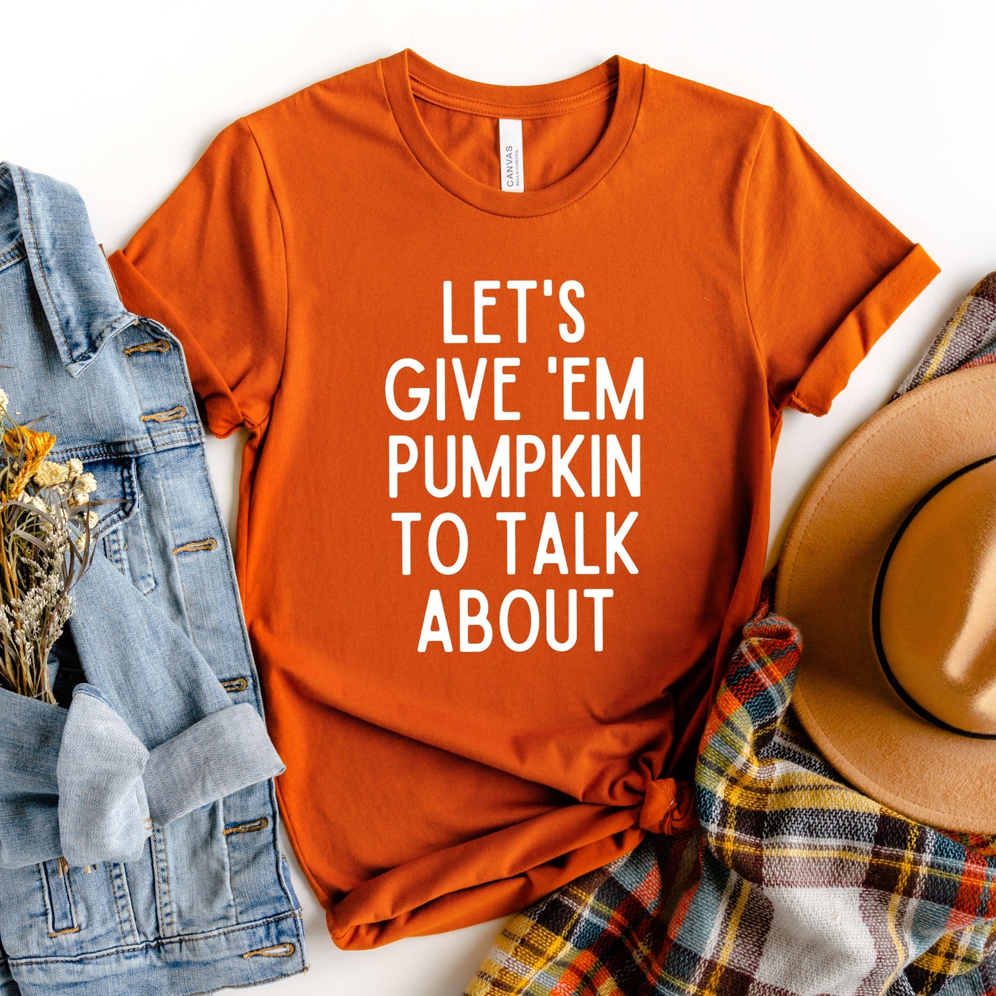 Let's Give 'Em Pumpkin To Talk About | Short Sleeve Crew Neck
