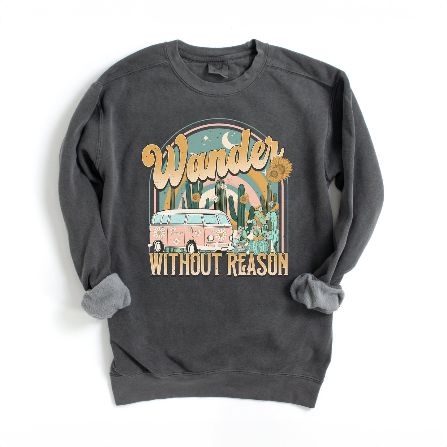 Wander Without Reason Desert Van | Garment Dyed Sweatshirt