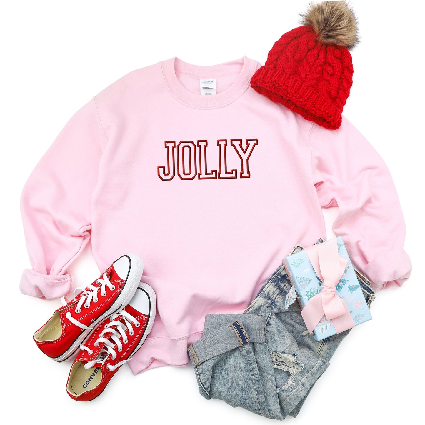 Embroidered Jolly | Sweatshirt