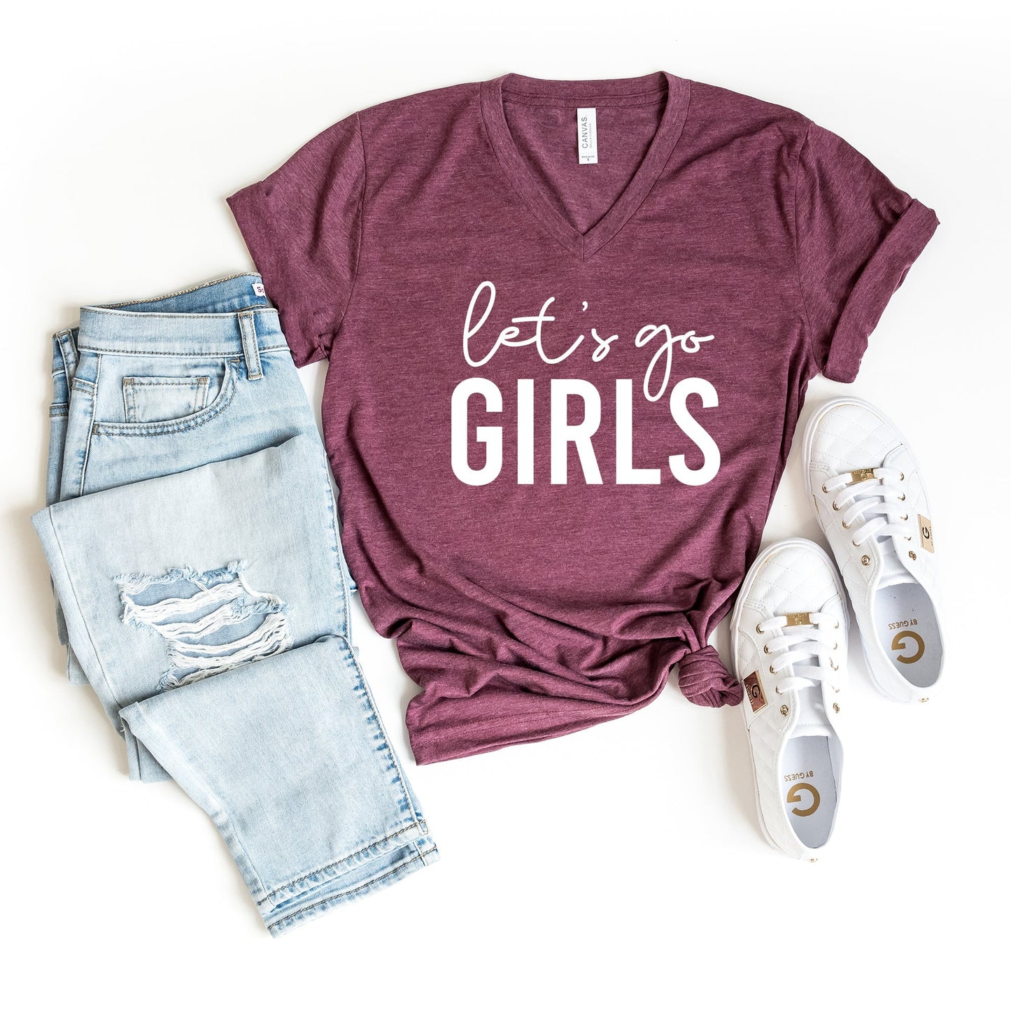 Let's Go Girls | Short Sleeve V-Neck