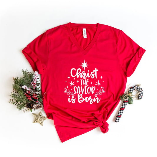 The Savior Is Born Star | Short Sleeve V-Neck