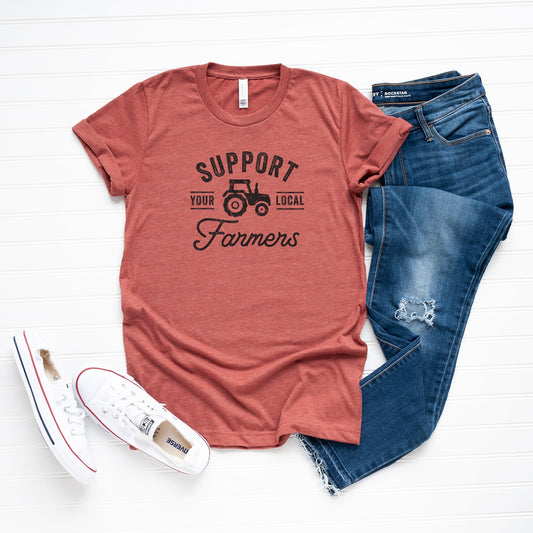 Support Your Local Farmers | Short Sleeve Crew Neck
