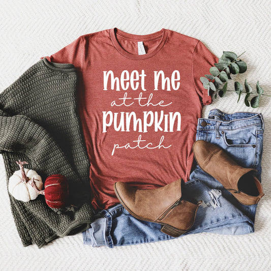 Meet Me At The Pumpkin Patch Script | Short Sleeve Crew Neck