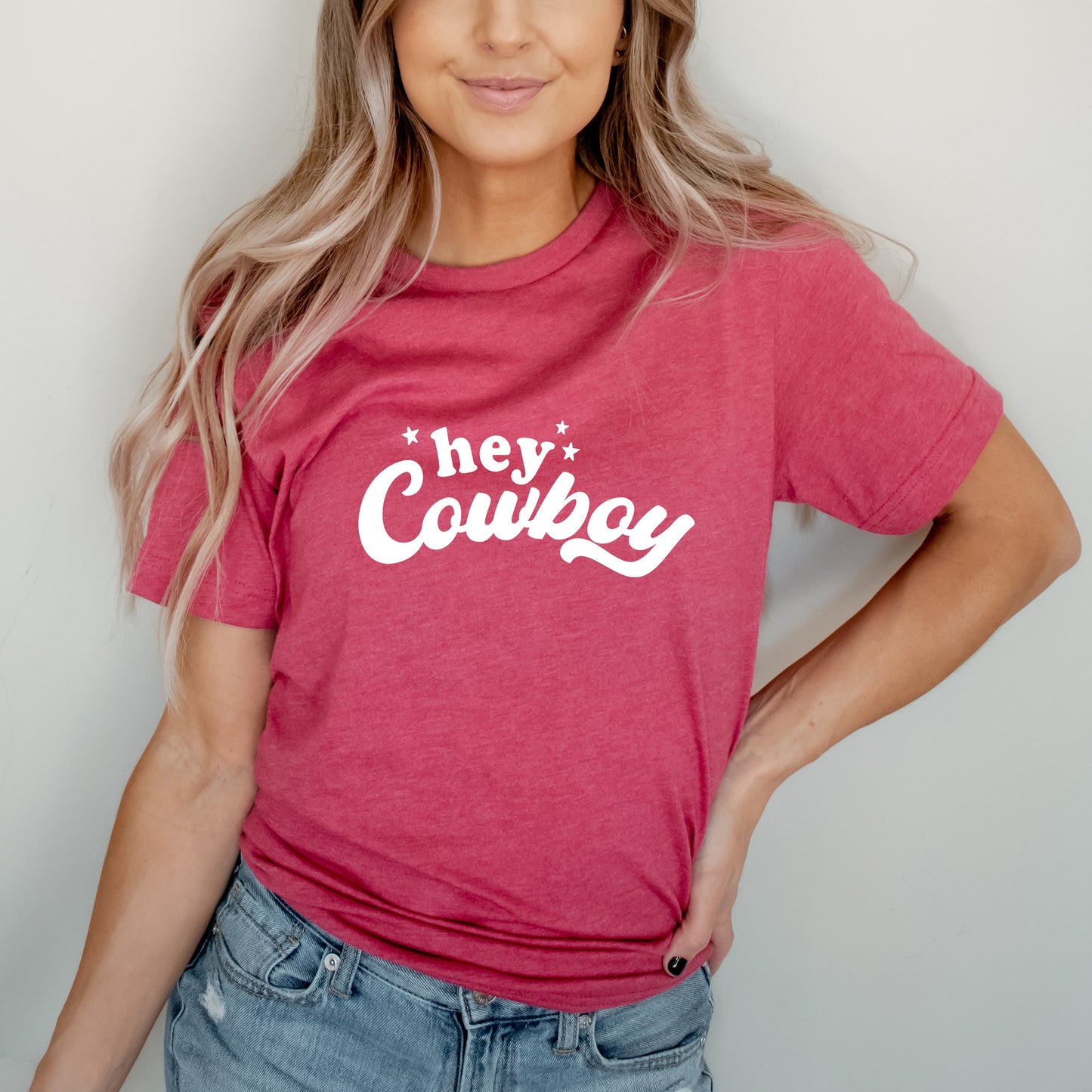 Hey Cowboy Stars | Short Sleeve Crew Neck