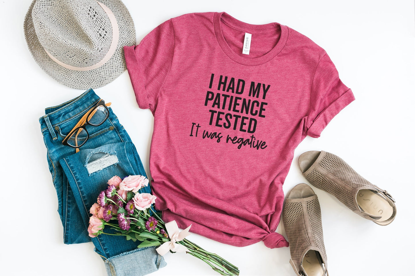 I Had My Patience Tested It Was Negative  | Short Sleeve Crew Neck