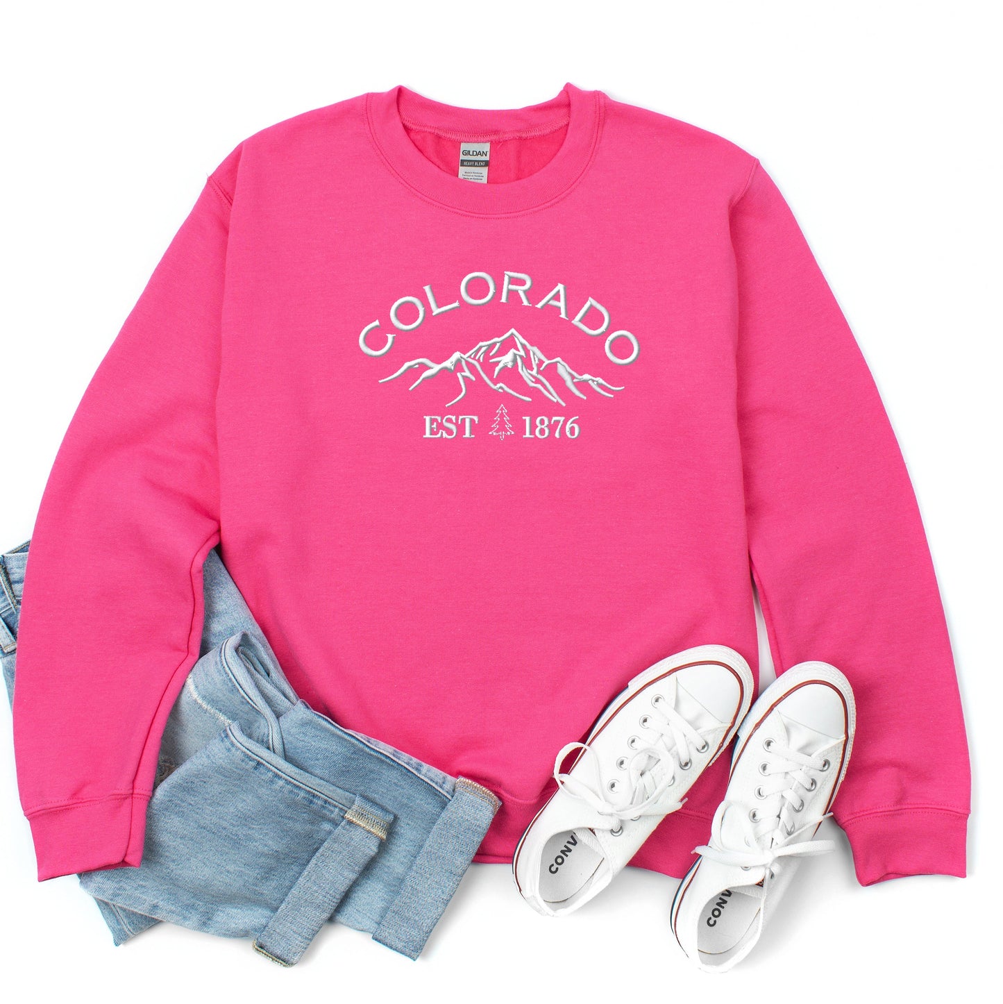 Embroidered Colorado Mountains | Sweatshirt