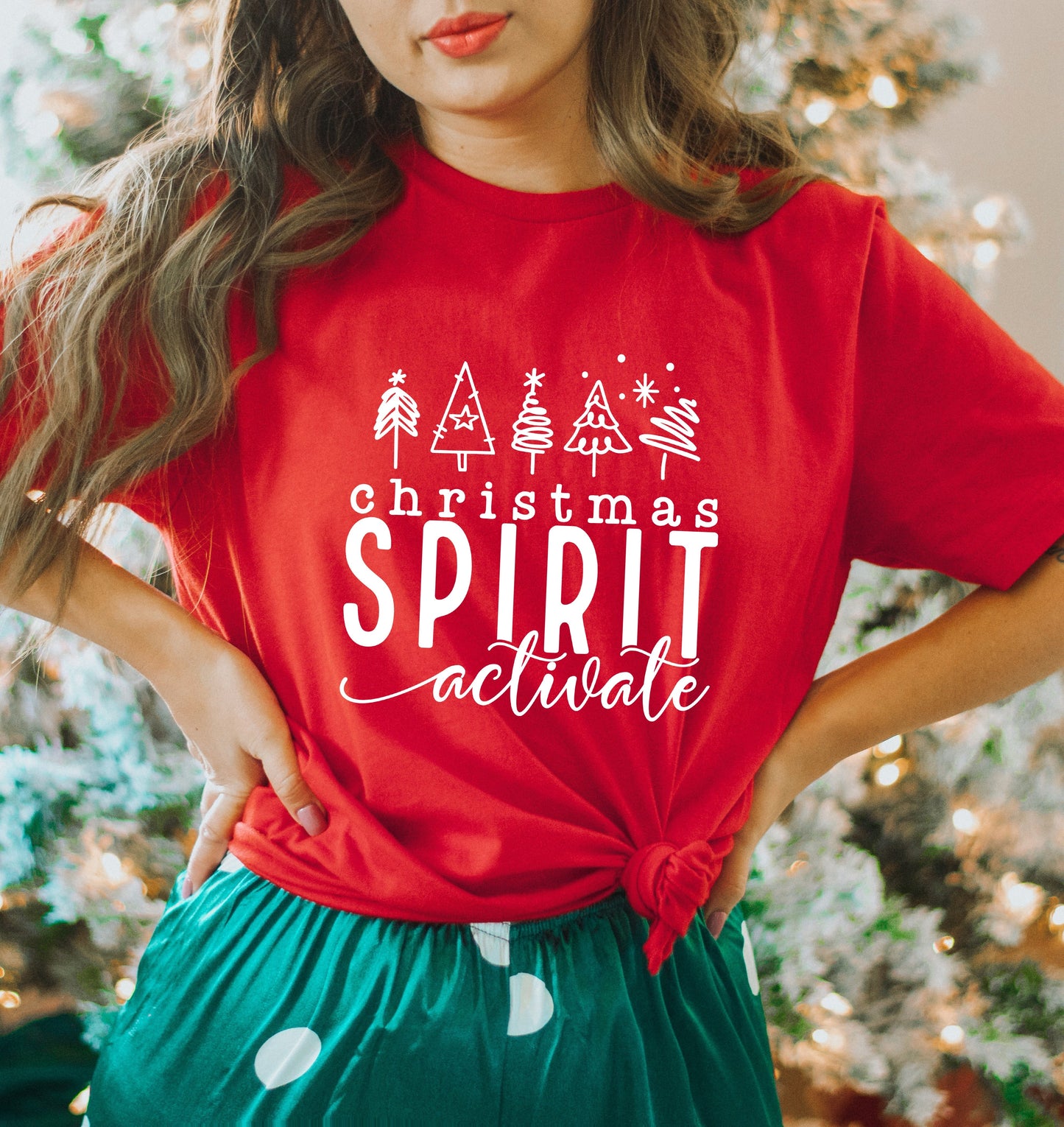 Christmas Spirit Activate | Short Sleeve Crew Neck
