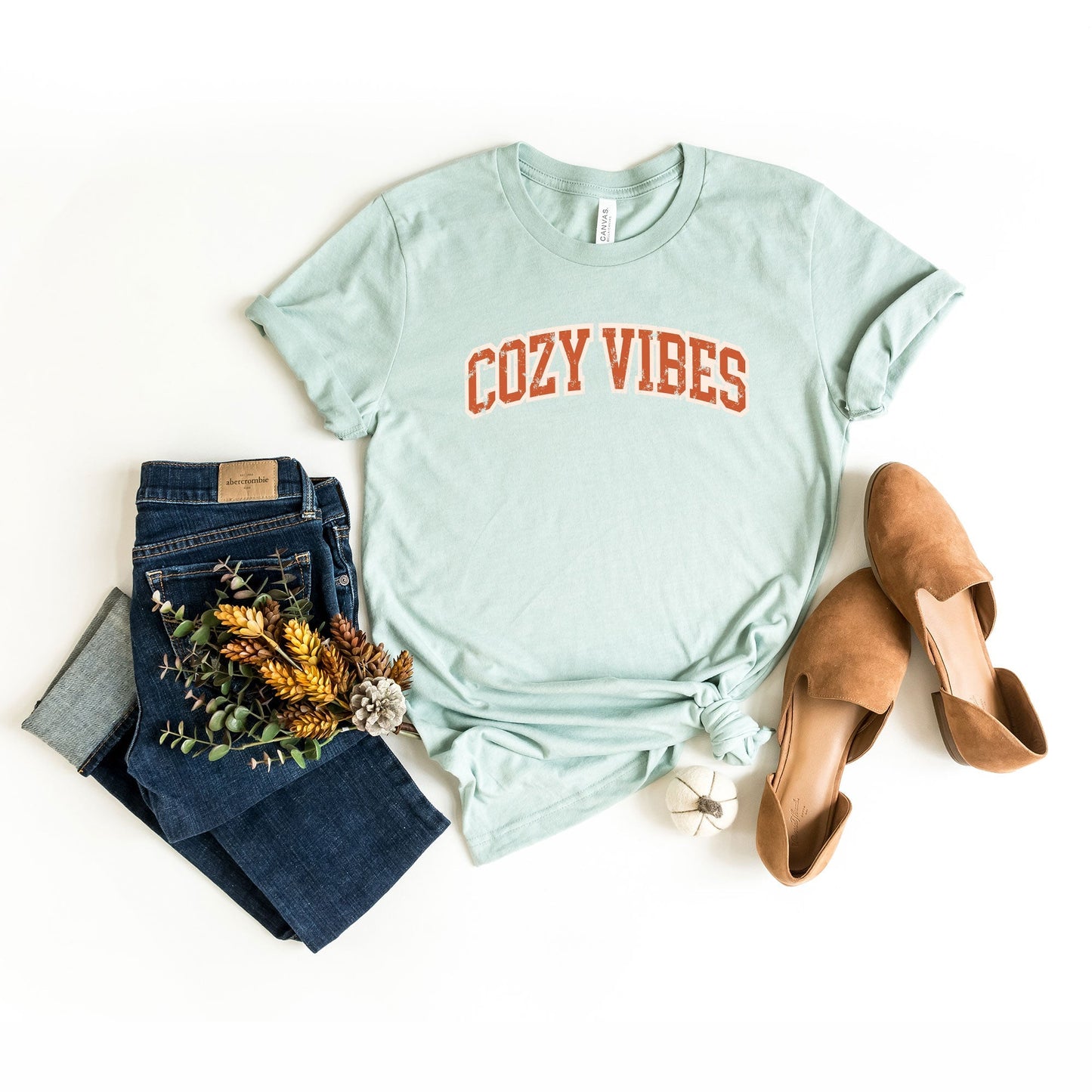 Varsity Cozy Vibes | Short Sleeve Crew Neck