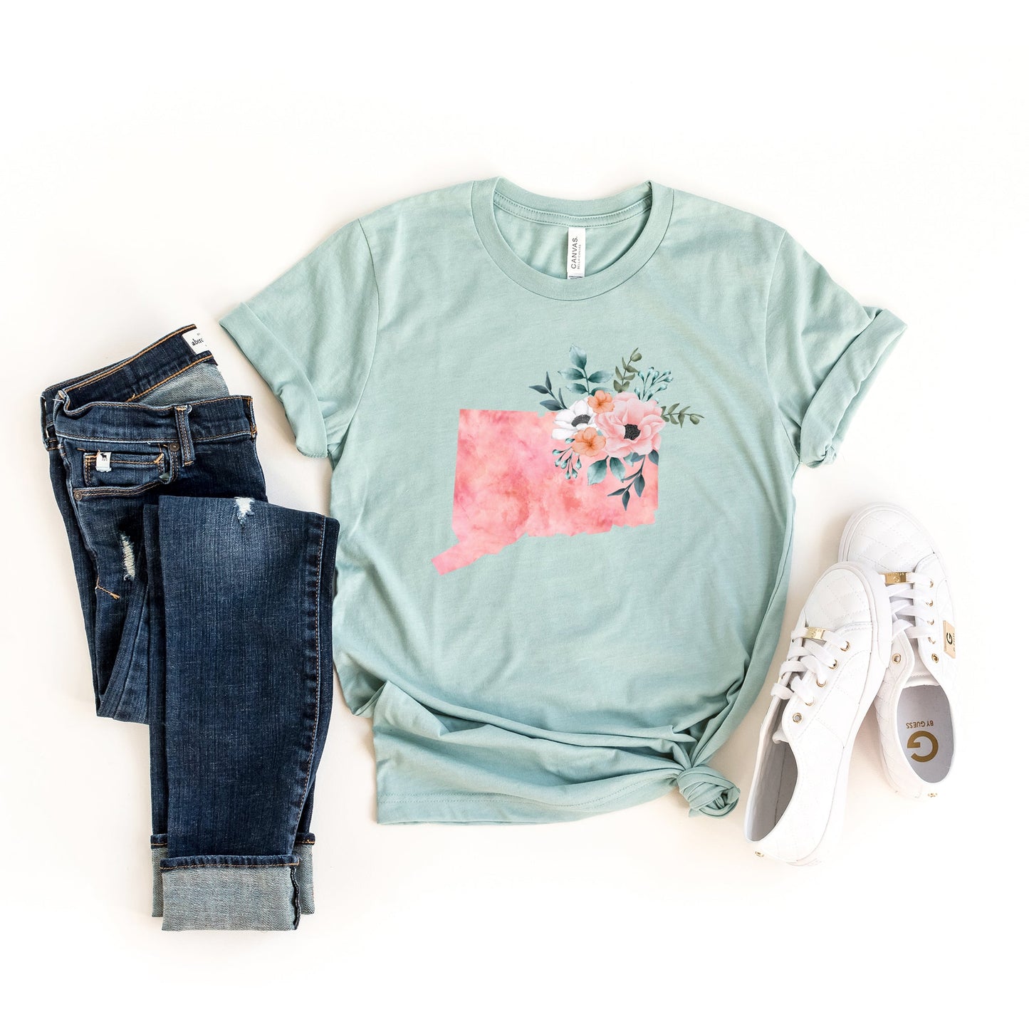 Connecticut Watercolor | Short Sleeve Crew Neck | State Tee
