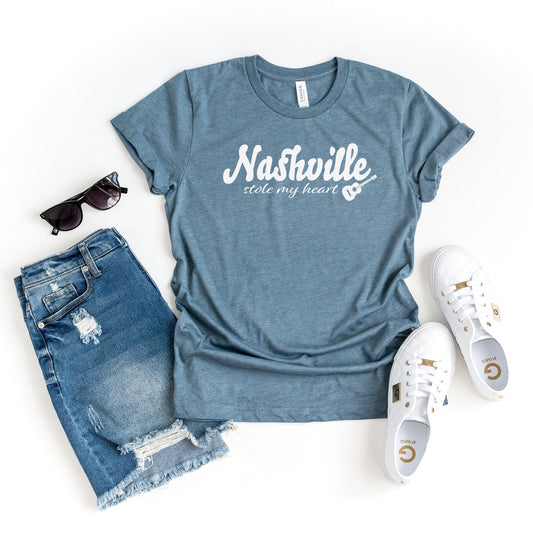 Nashville Stole My Heart | Short Sleeve Crew Neck