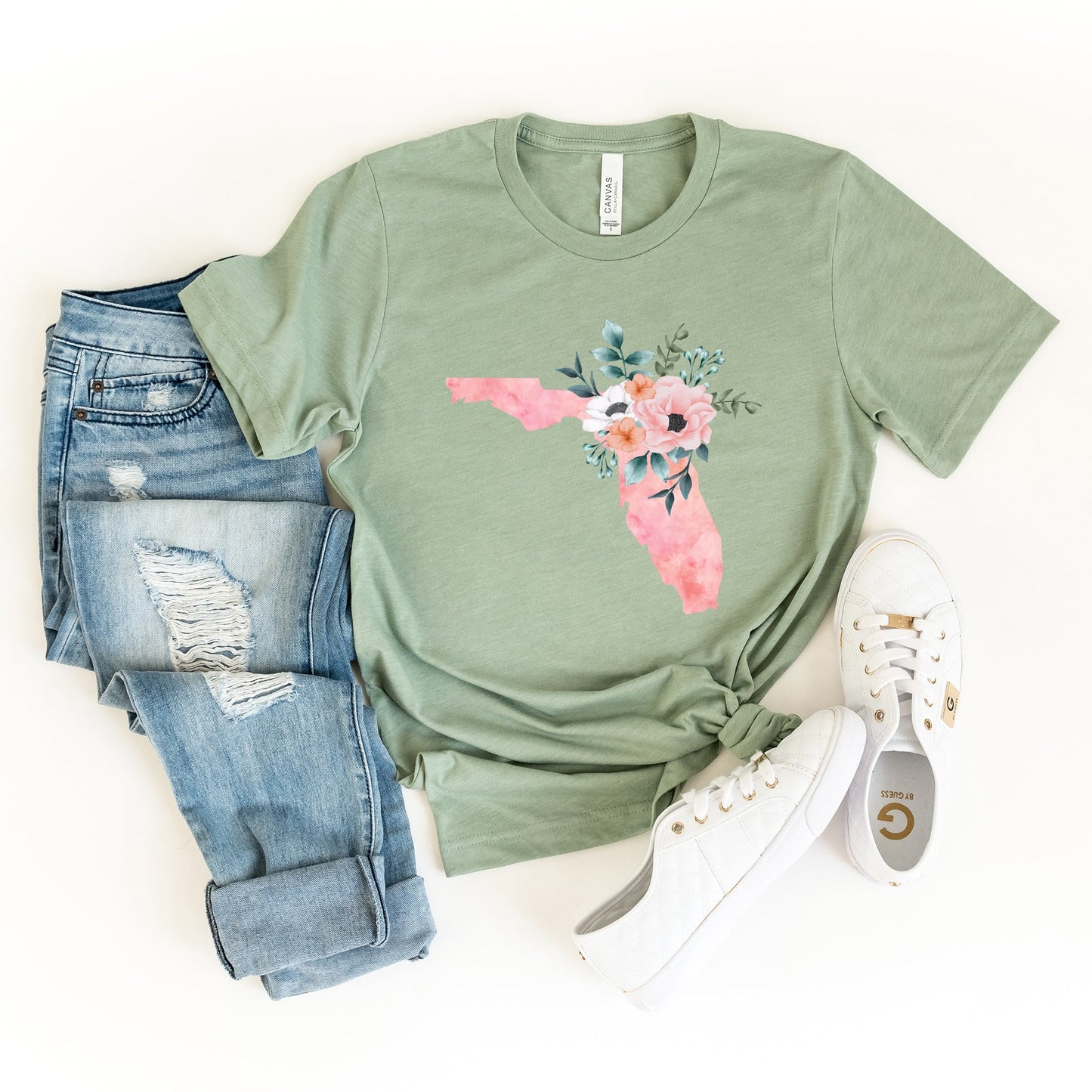 Florida Watercolor | Short Sleeve Crew Neck | State Tee