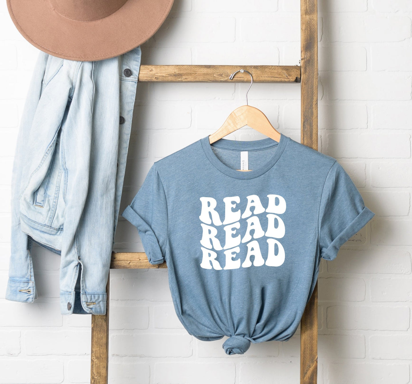 Read Stacked Wavy  | Short Sleeve Crew Neck