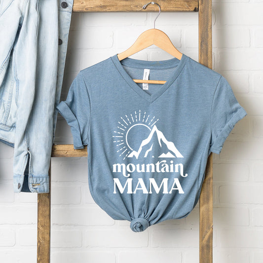 Mountain Mama Sun | Short Sleeve V-Neck