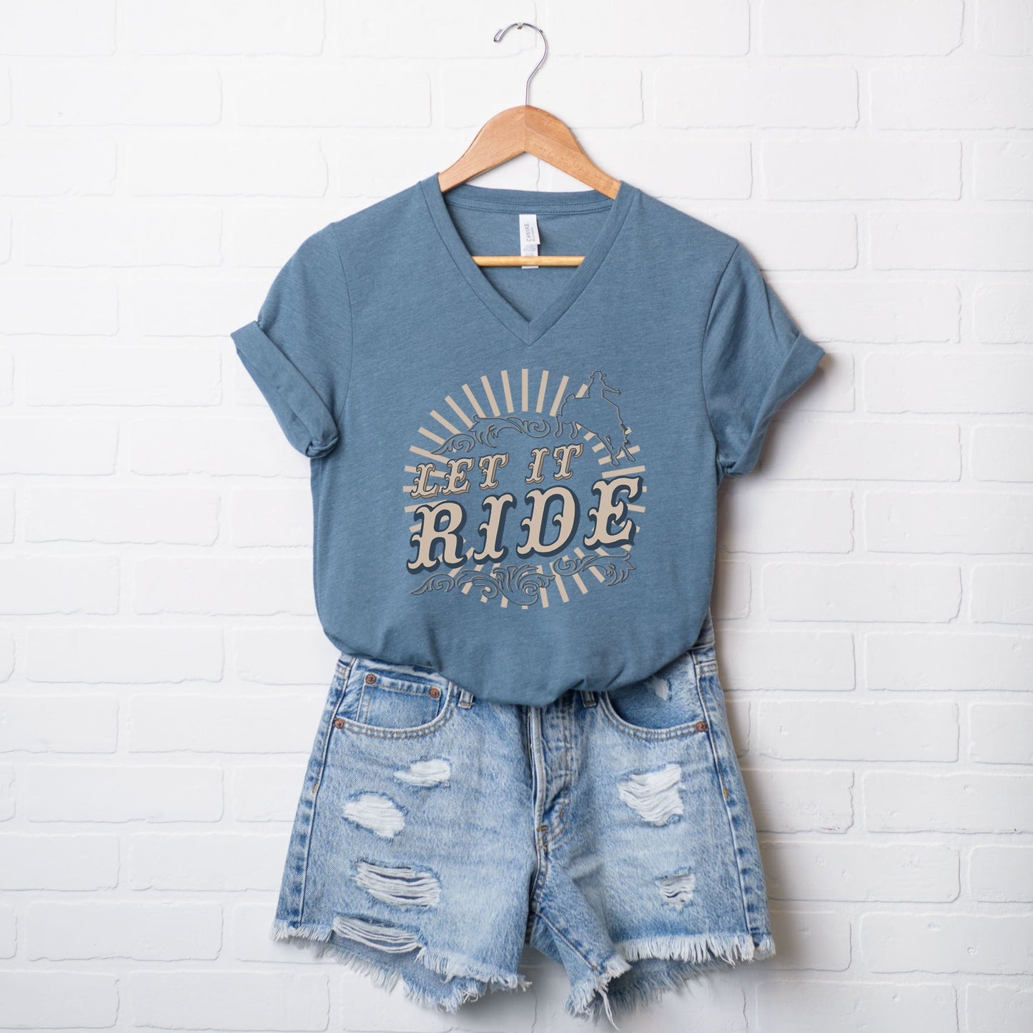 Let It Ride Rodeo | Short Sleeve V-Neck