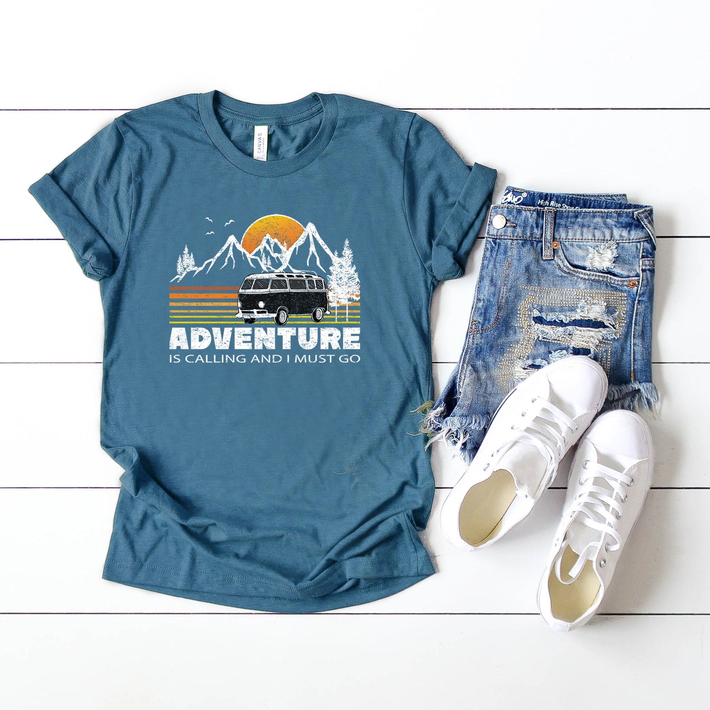 Adventure is Calling Retro | Short Sleeve Graphic Tee