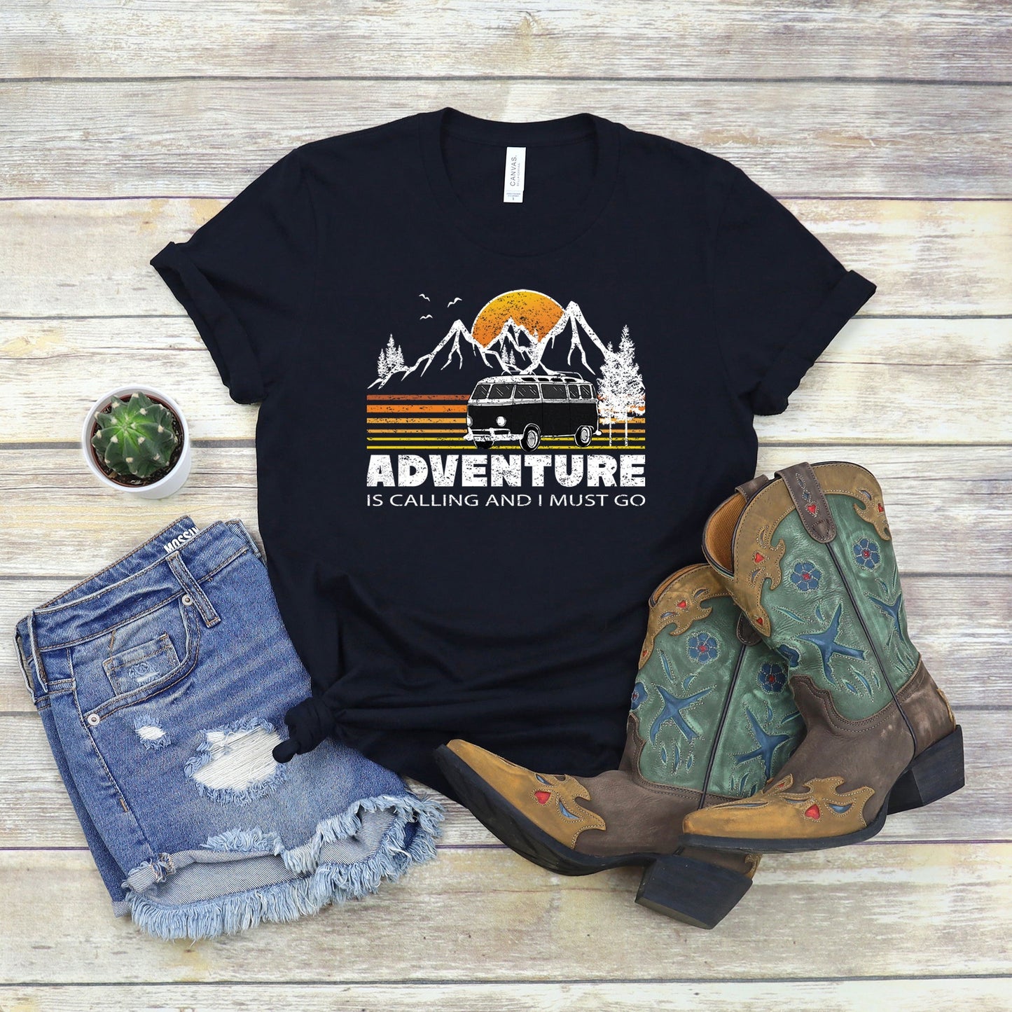 Adventure is Calling Retro | Short Sleeve Graphic Tee