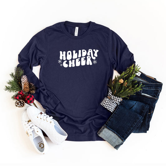 Holiday Cheer Wavy | Long Sleeve Crew Neck