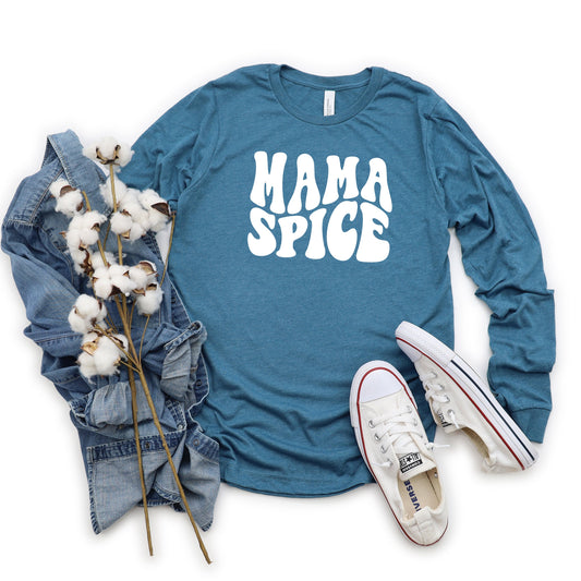 Mama Spice Wavy | Long Sleeve Crew Neck