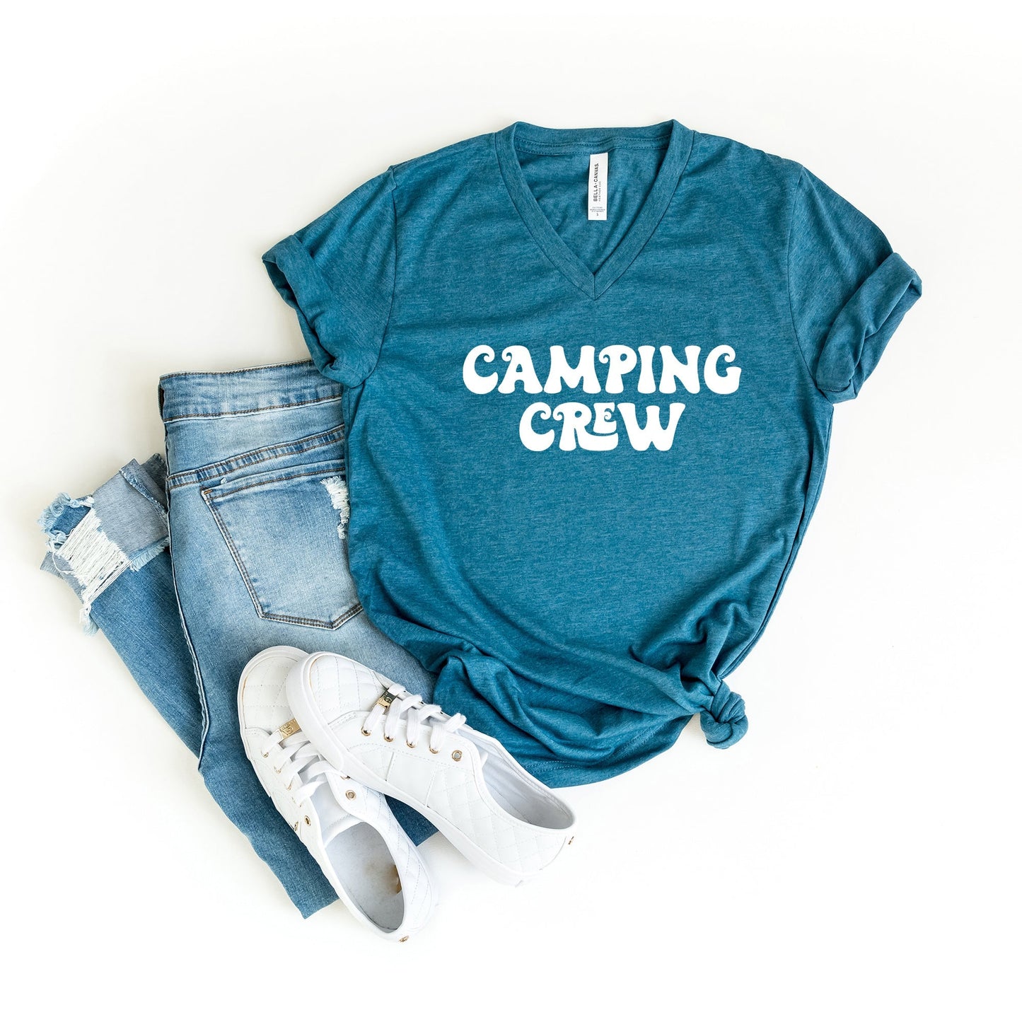 Camping Crew Retro | Short Sleeve V-Neck
