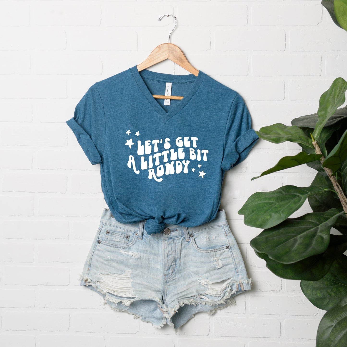 Little Bit Rowdy | Short Sleeve V-Neck