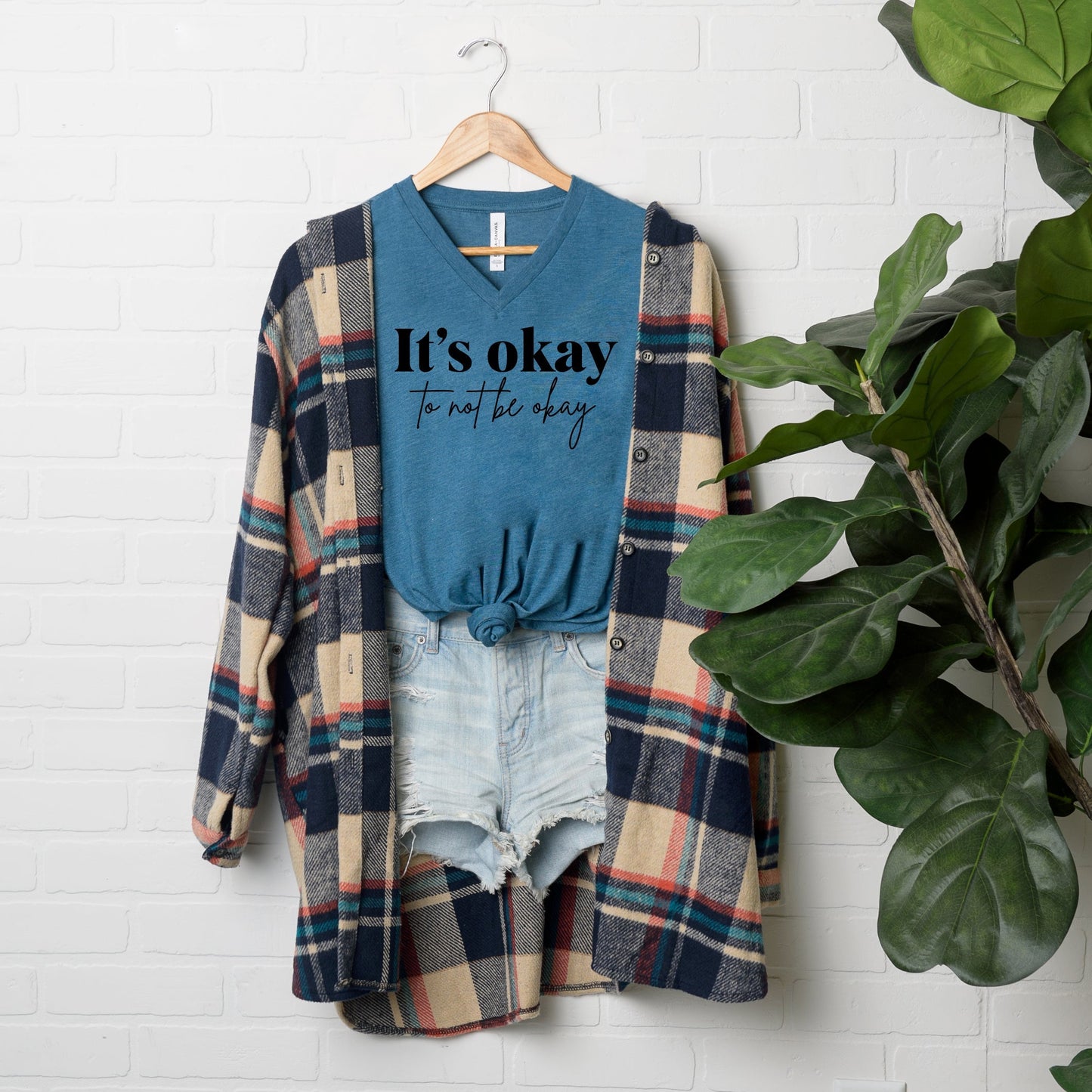 It's Okay to not be Okay | Short Sleeve V-Neck