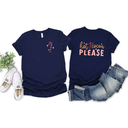Hot Cocoa Please | Short Sleeve Crew Neck | Front And Back Ink