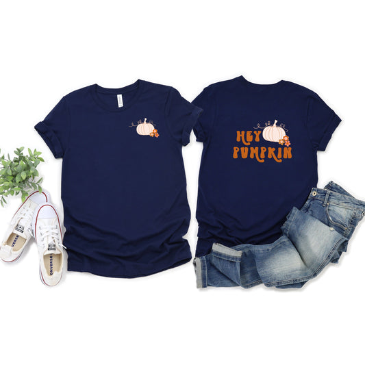 Hey Pumpkin Colorful | Short Sleeve Crew Neck