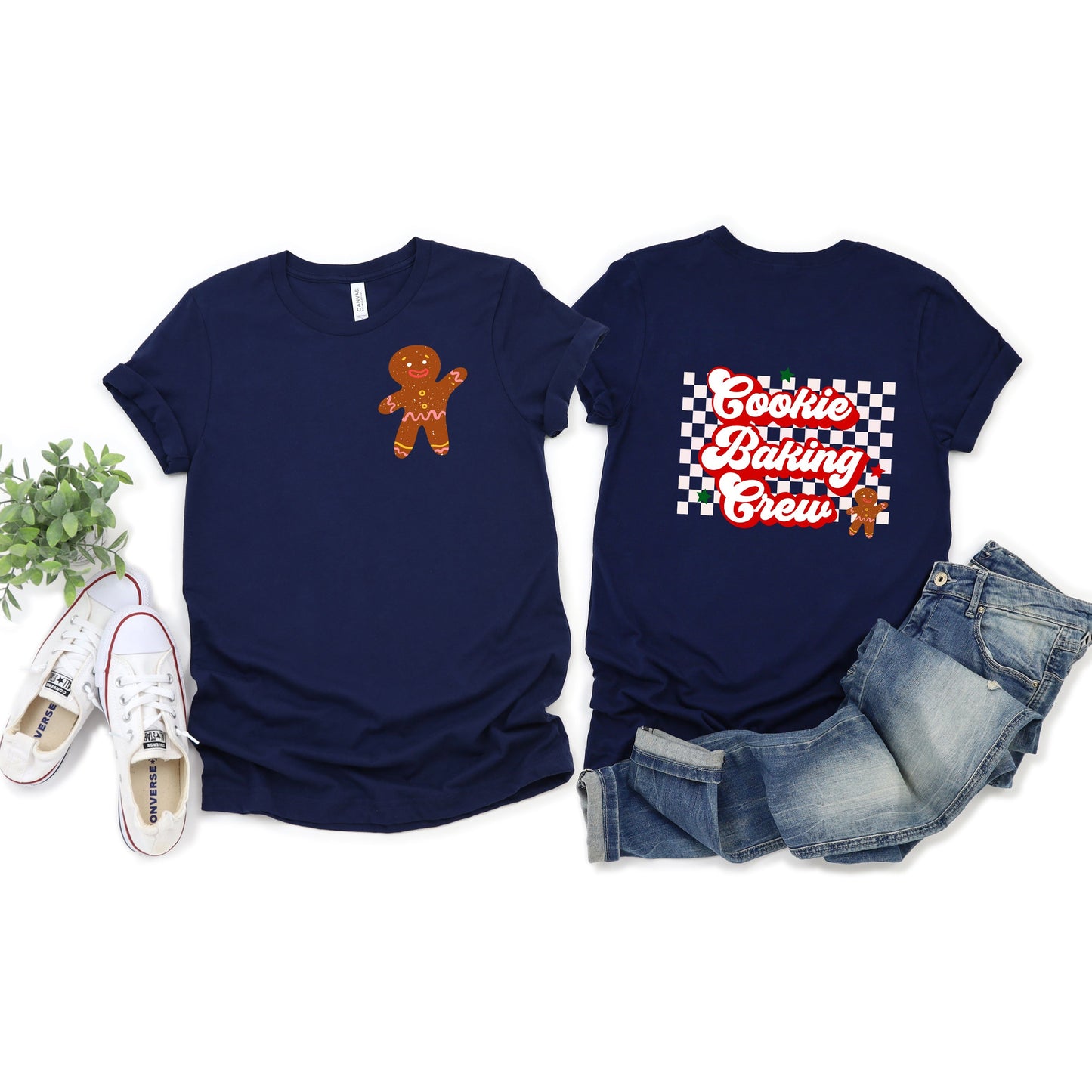 Cookie Baking Crew | Short Sleeve Crew Neck | Front and Back Ink
