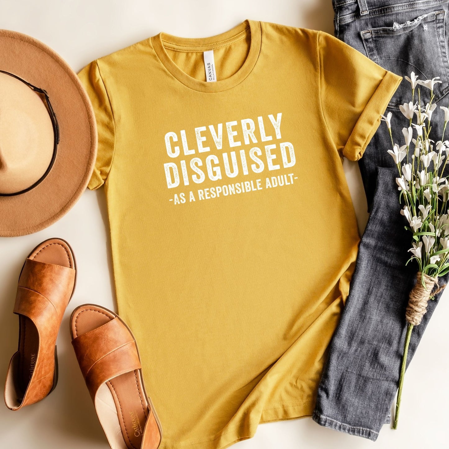 Cleverly Disguised As An Adult | Short Sleeve Crew Neck