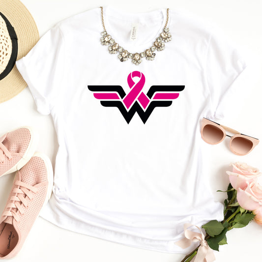 Wonder Woman Breast Cancer | Short Sleeve Graphic Tee