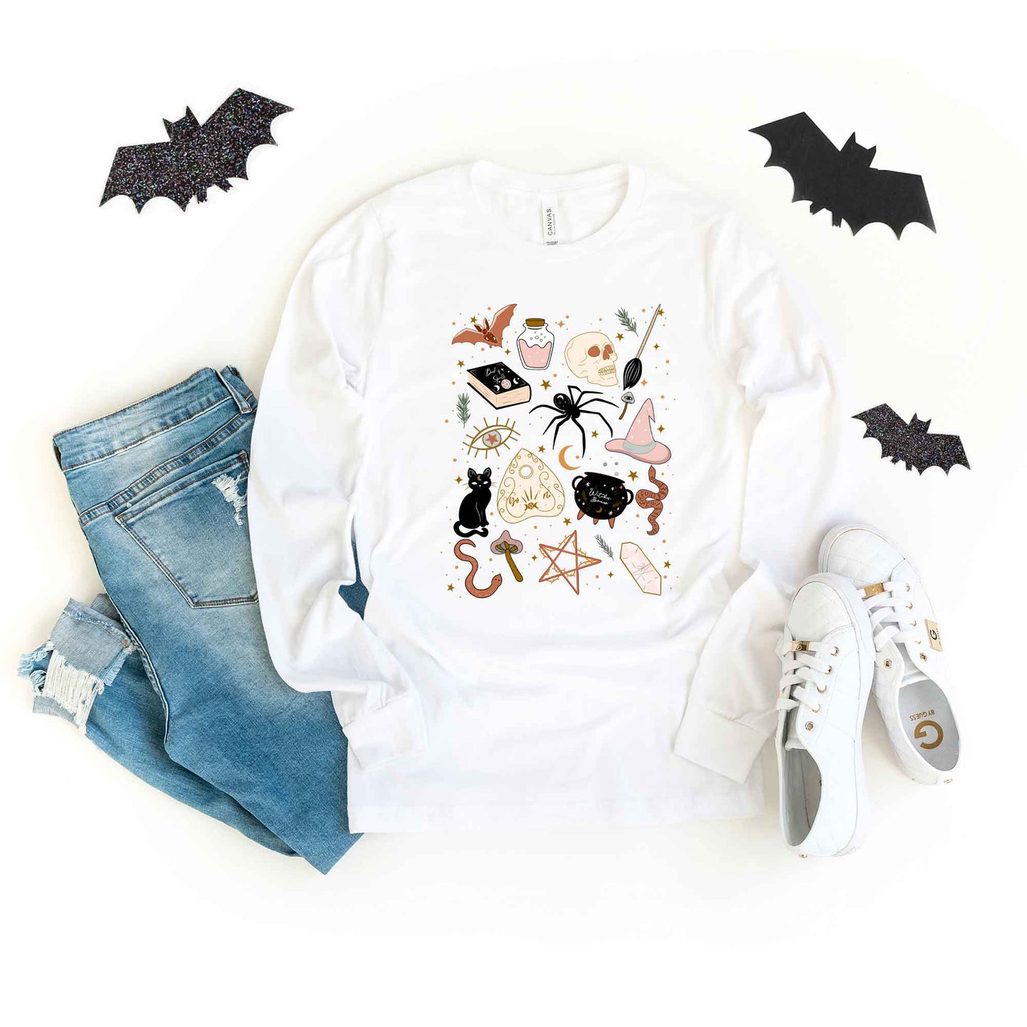 Halloween Doodles |  Long Sleeve Crew Neck