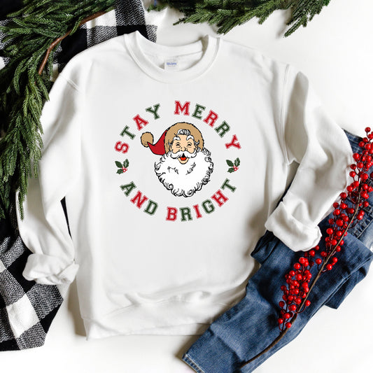 Stay Merry and Bright Circle |Sweatshirt