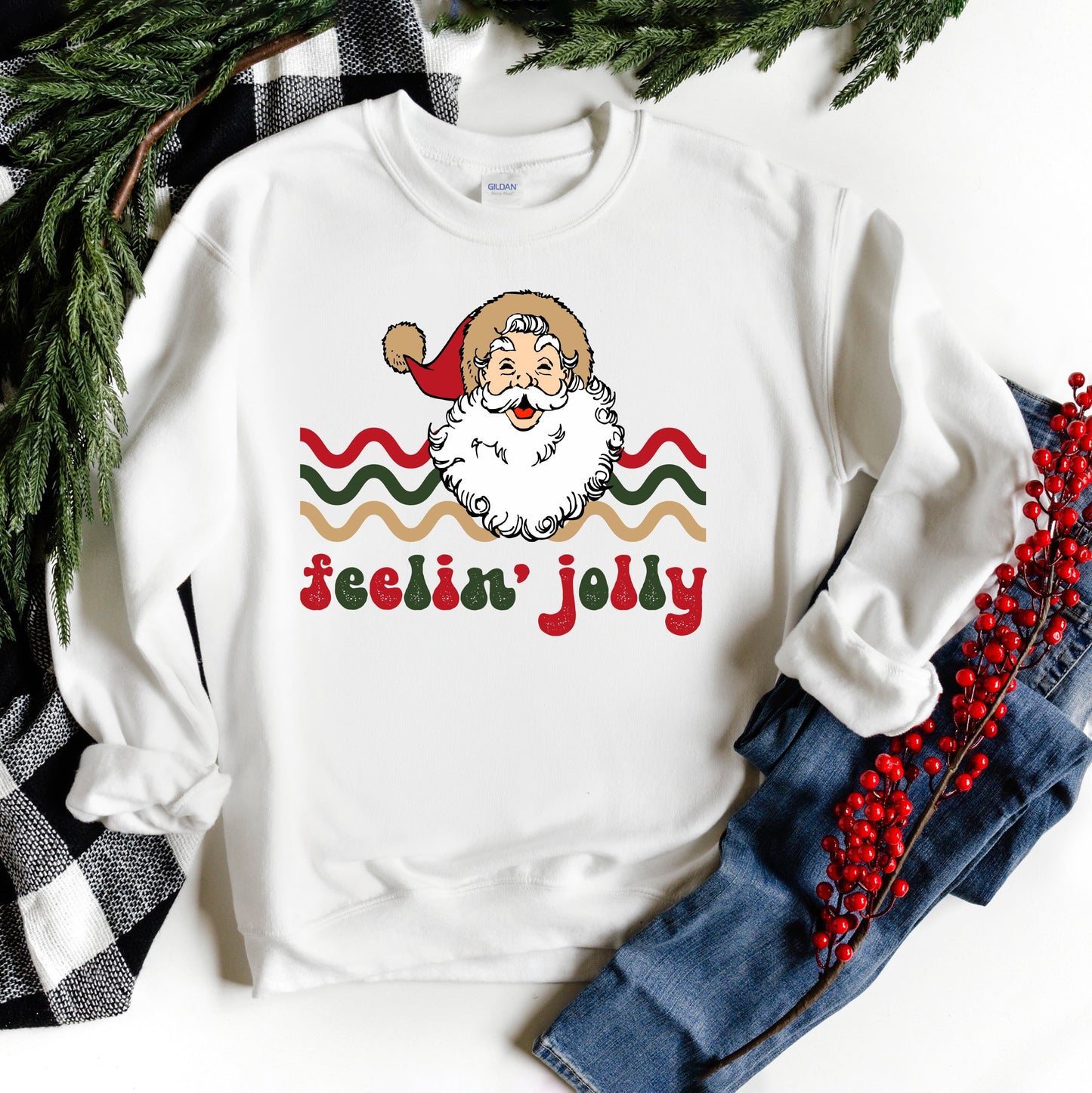 Feelin' Jolly Stripes |Sweatshirt