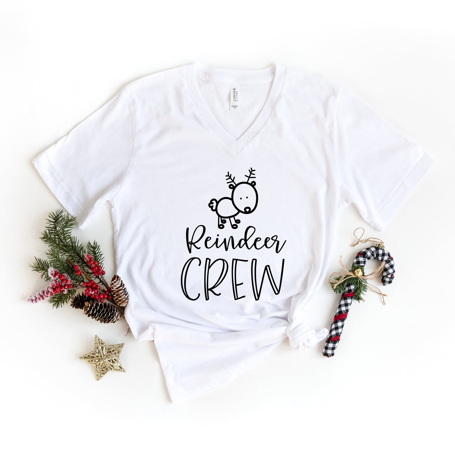 Reindeer Crew | Short Sleeve V-Neck