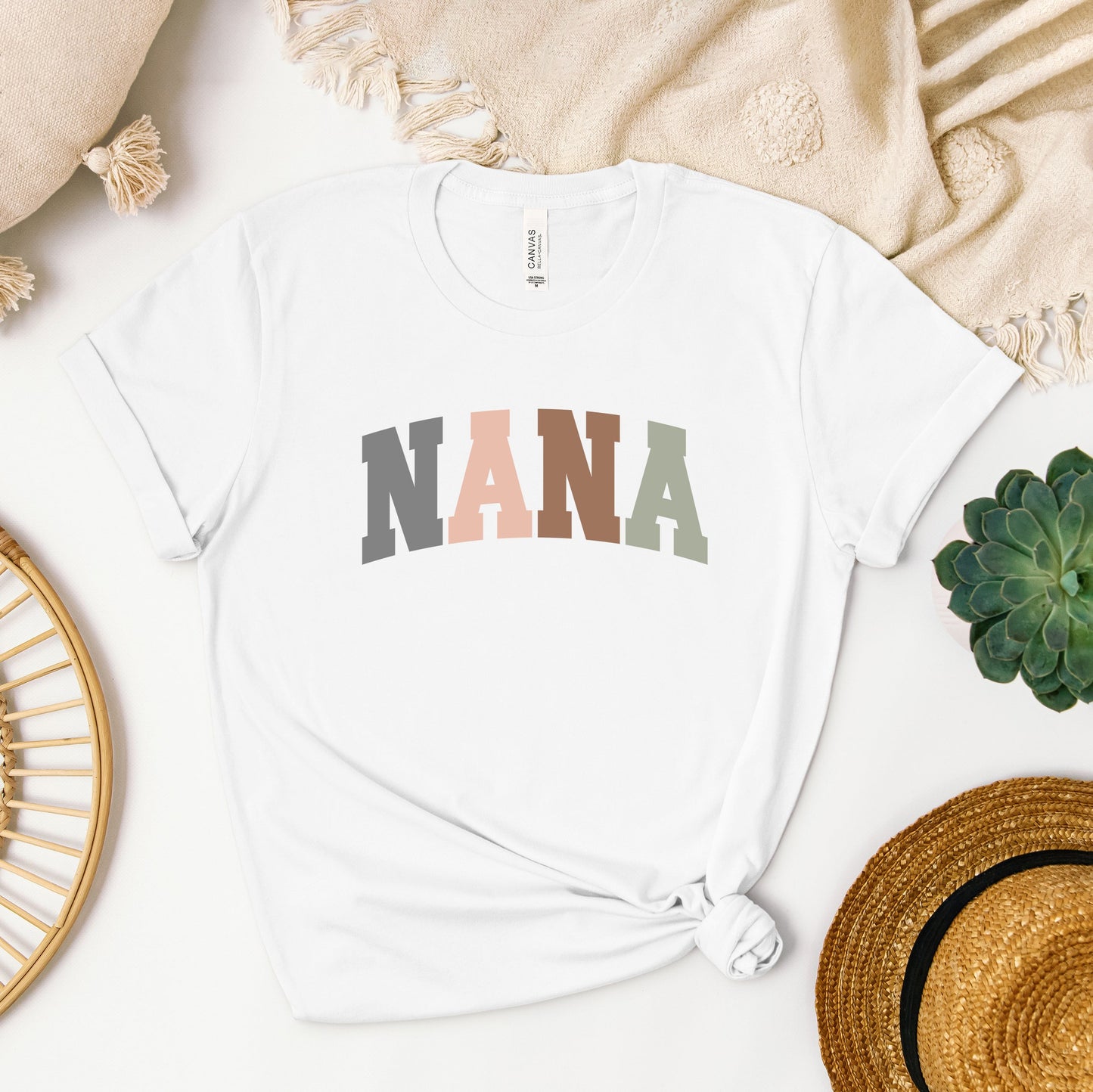 Nana Colorful | Short Sleeve Crew Neck