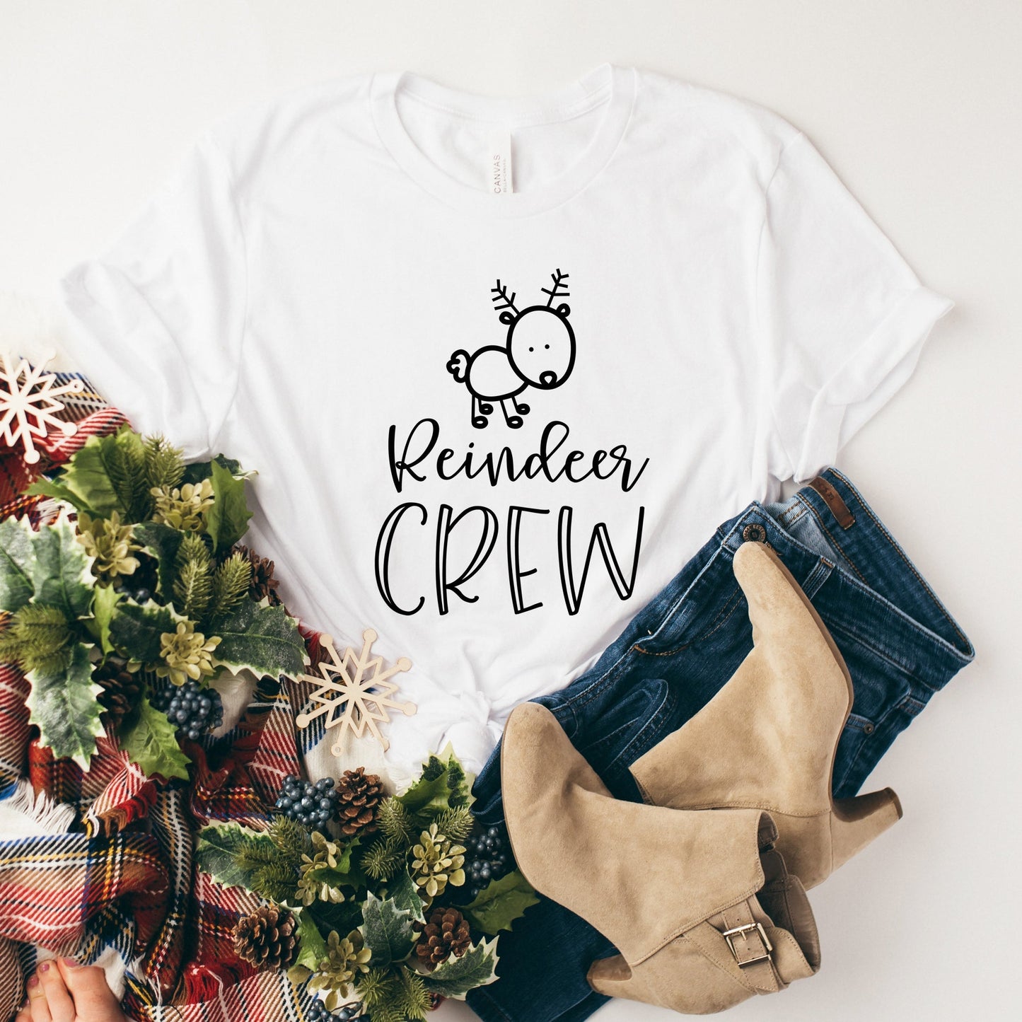 Reindeer Crew | Short Sleeve Crew Neck