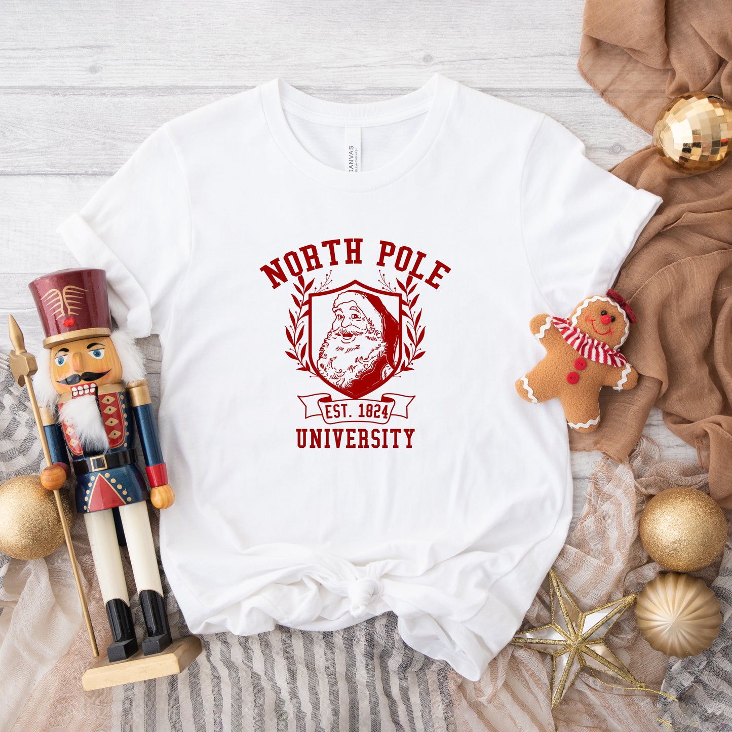 Santa North Pole University | Short Sleeve Crew Neck