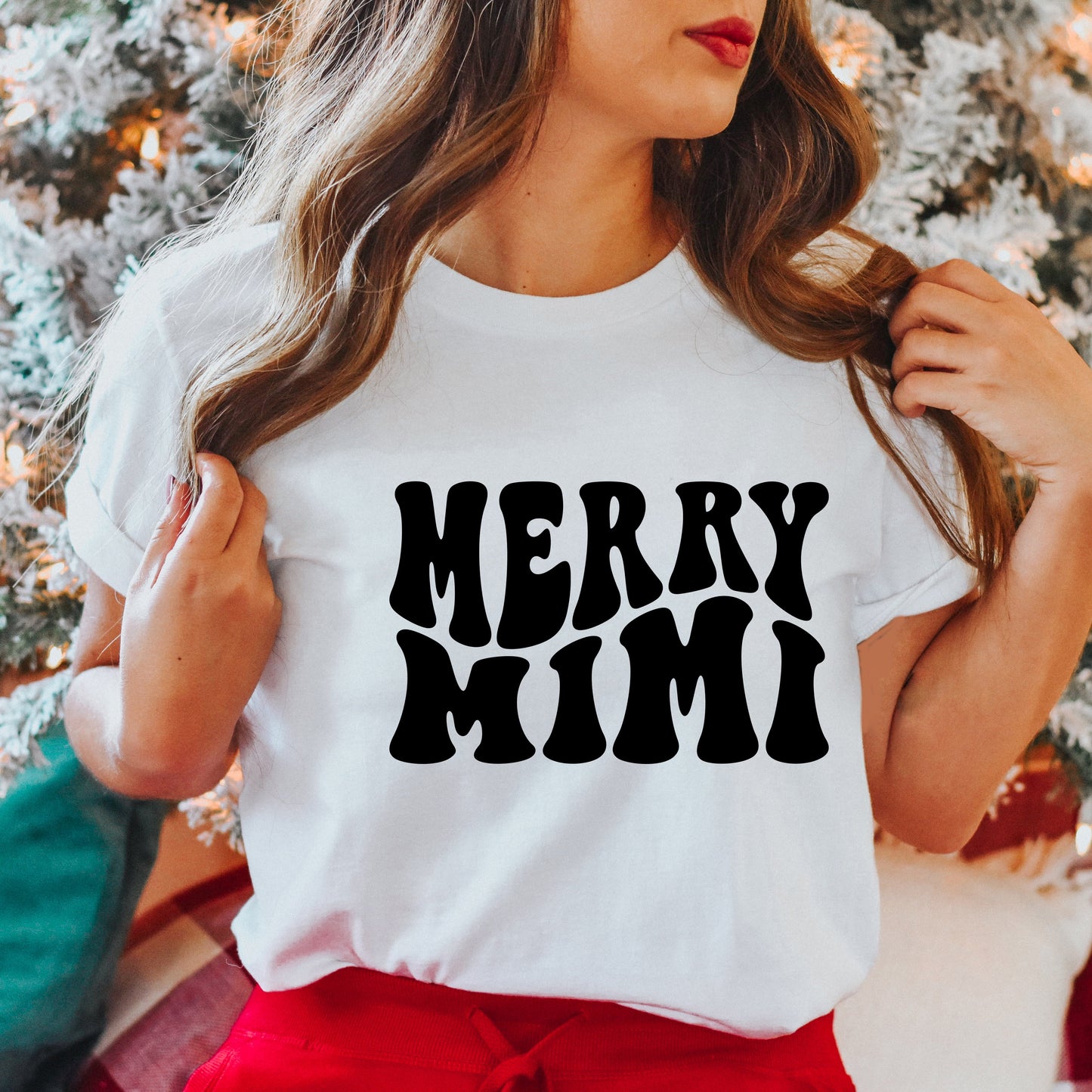 Merry Mimi Wavy | Short Sleeve Crew Neck