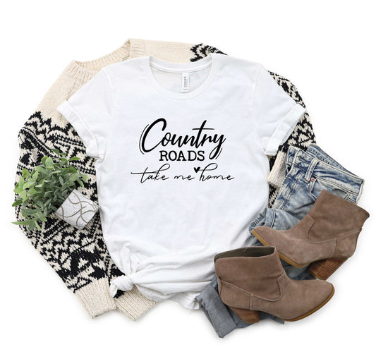Country Roads Heart | Short Sleeve Crew Neck