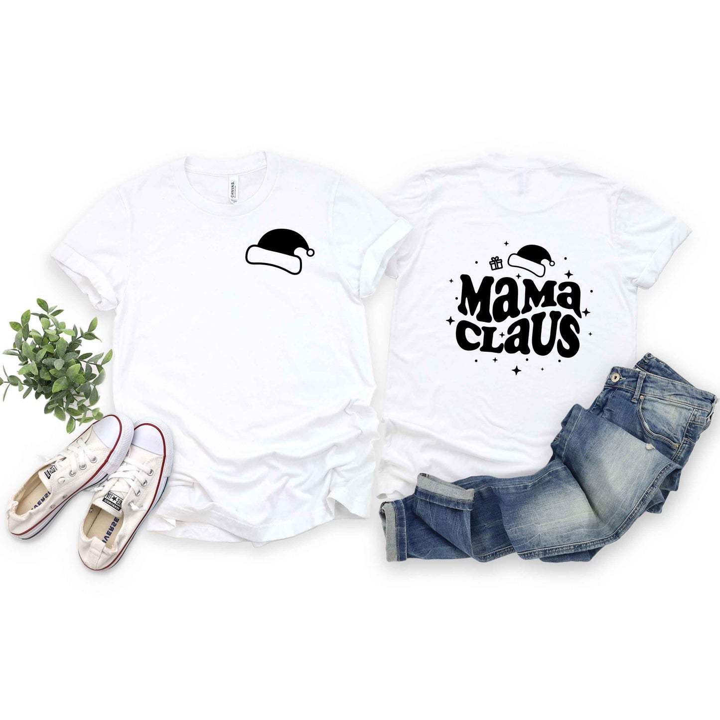 Mama Claus | Short Sleeve Crew Neck | Front And Back Ink