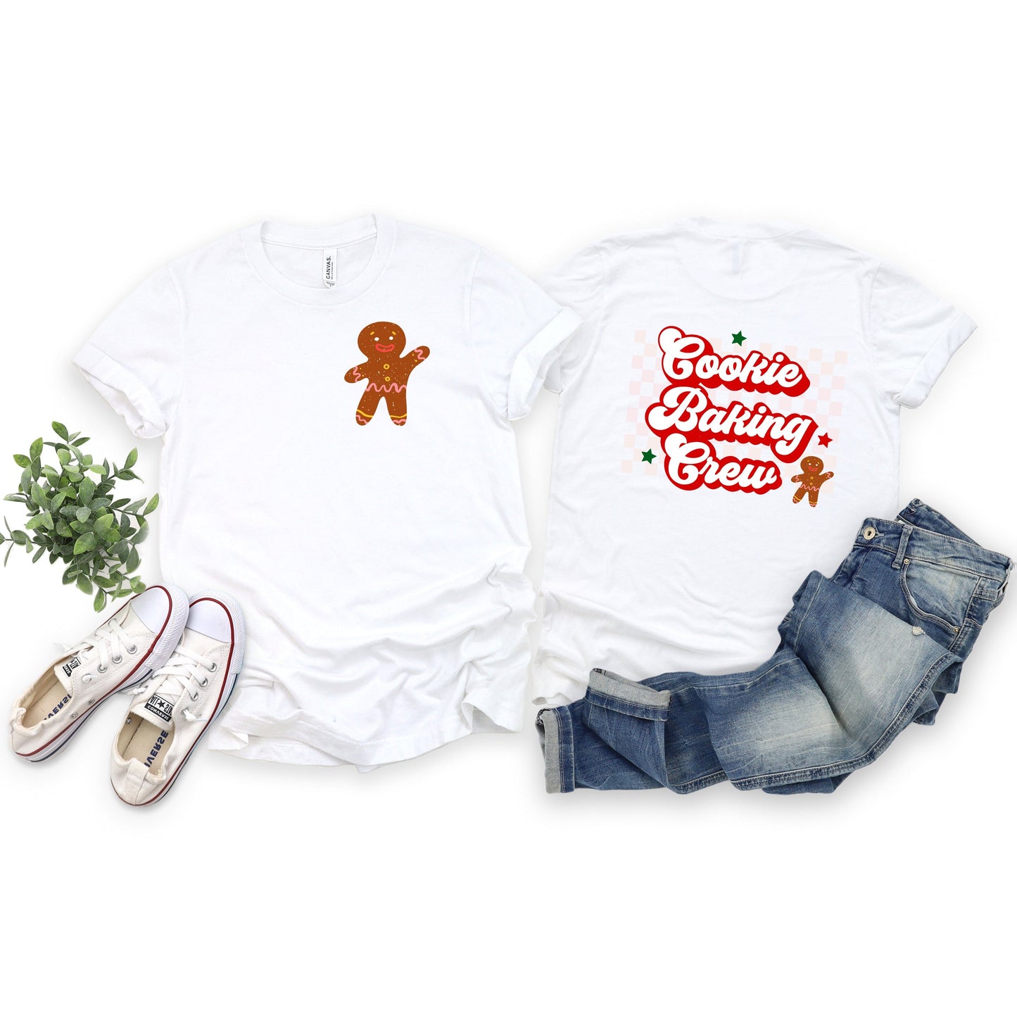 Cookie Baking Crew | Short Sleeve Crew Neck | Front and Back Ink