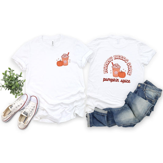 Retro Mommy Needs Some Pumpkin Spice | Short Sleeve Crew Neck