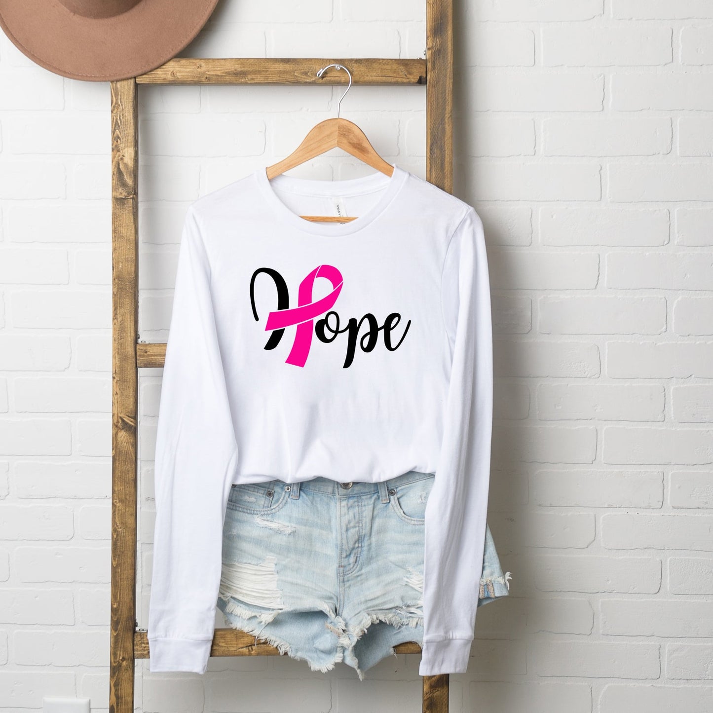 Hope Breast Cancer | Long Sleeve Graphic Tee