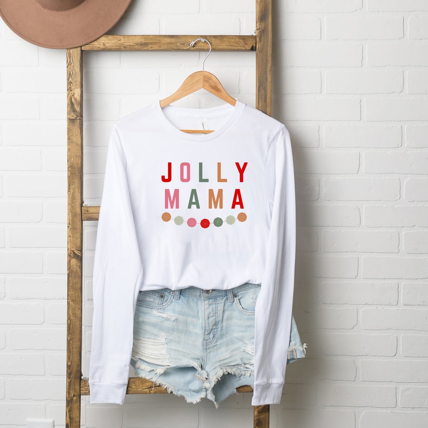 Jolly Mama Garland | Long Sleeve Crew Neck