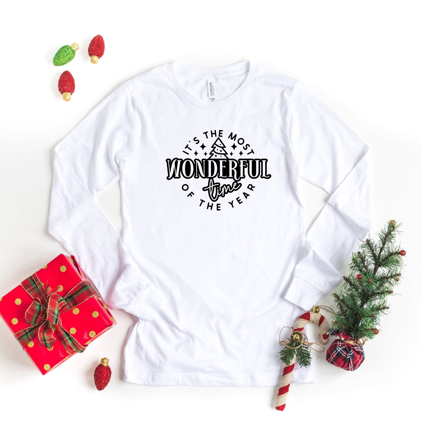 It's The Most Wonderful Time Tree | Long Sleeve Crew Neck