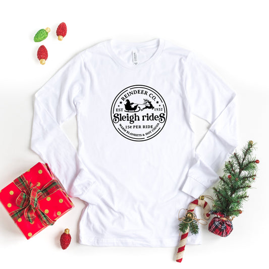 Reindeer Co. Sleigh Rides | Long Sleeve Crew Neck