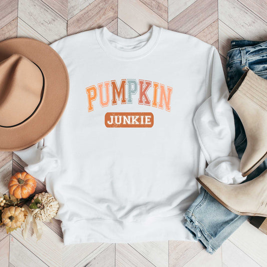 Varsity Pumpkin Junkie | Sweatshirt